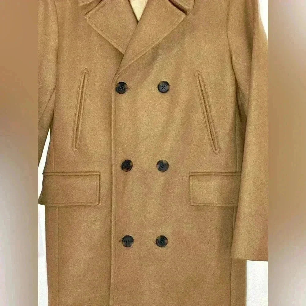 Cole Haan Men’s S/P Wool Blend Double Breasted Coat NWOT Old Money - Picture 4 of 10